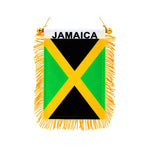 Load image into Gallery viewer, Jamaica Fringy Window Flag Car